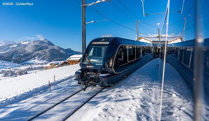 As Montanhas Suíças de Trem